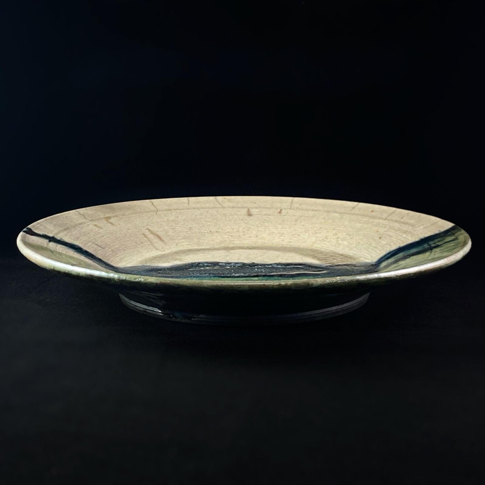 Handmade Aya Plate, Raku Art Pottery, Decorative Pottery