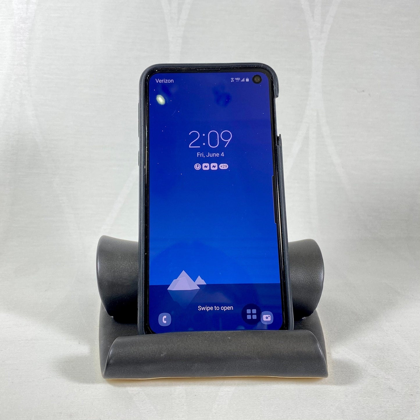 Handmade Black Cell Phone Stand, Functional and Decorative Pottery