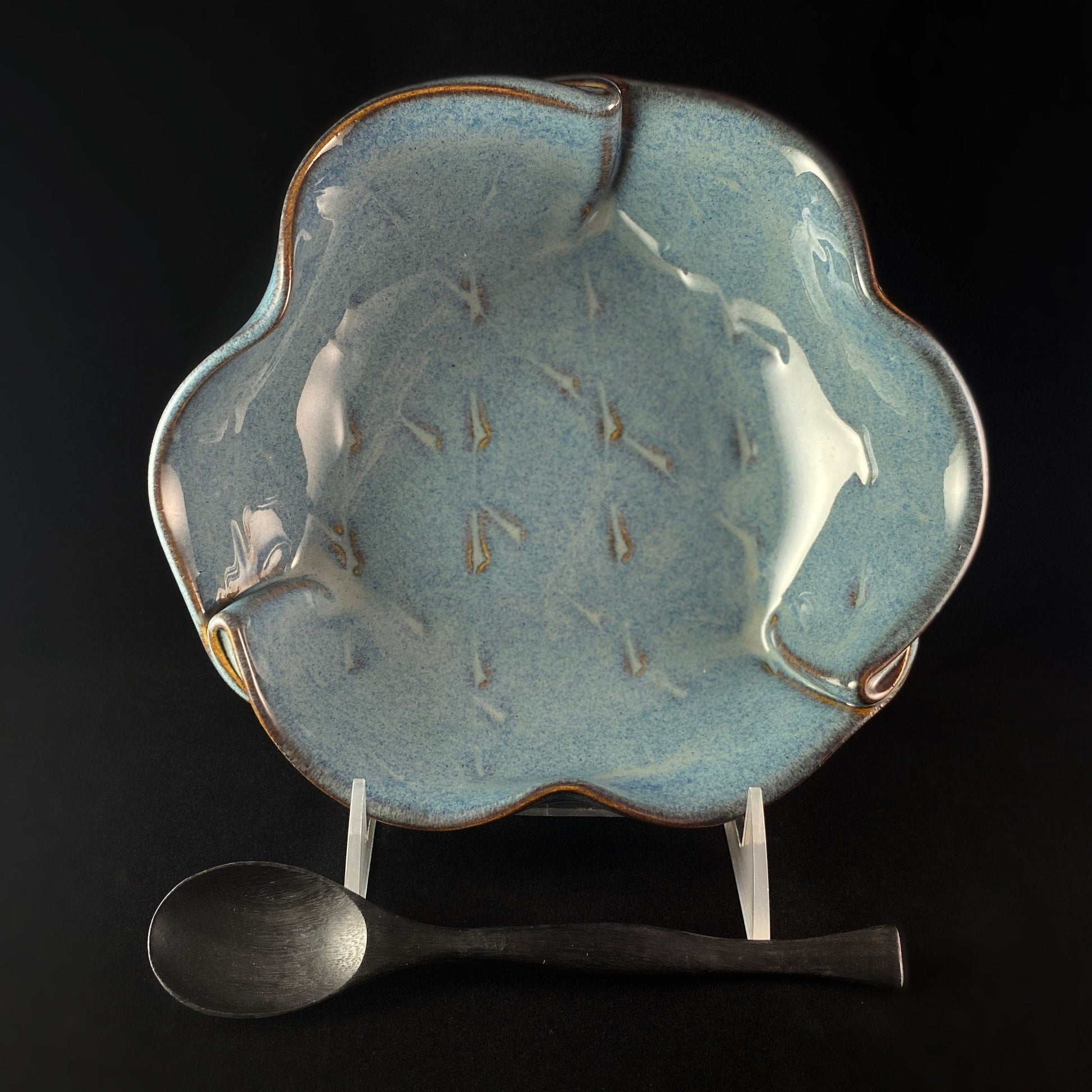 Handmade Brie Dish with Spoon, Functional and Decorative Pottery