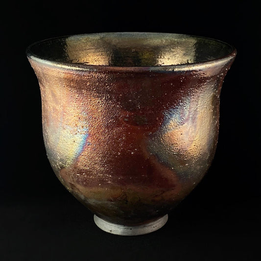 Handmade Camryn Vase, Raku Art Pottery, Decorative Pottery