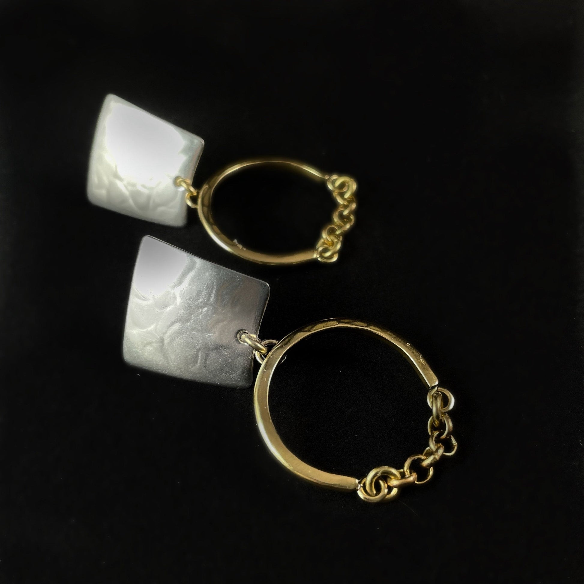 Handmade Chain Clip-On Earrings, Made in USA