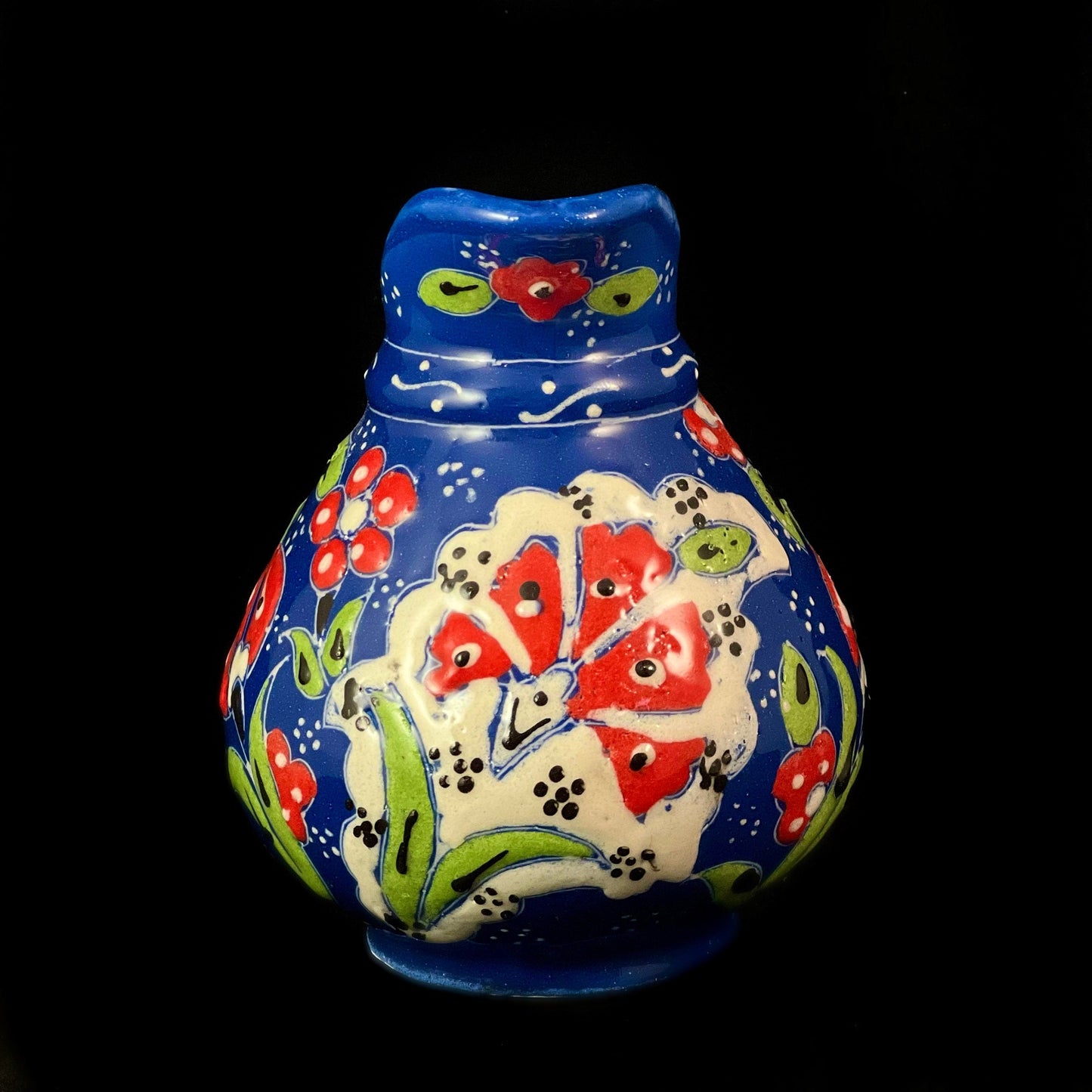 Handmade Creamer, Functional and Decorative Turkish Pottery, Cottagecore Style, Blue
