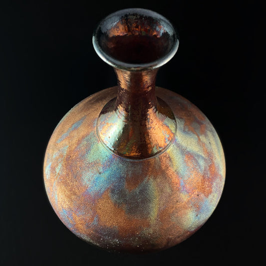 Handmade Ebony Vase, Raku Art Pottery, Decorative Pottery