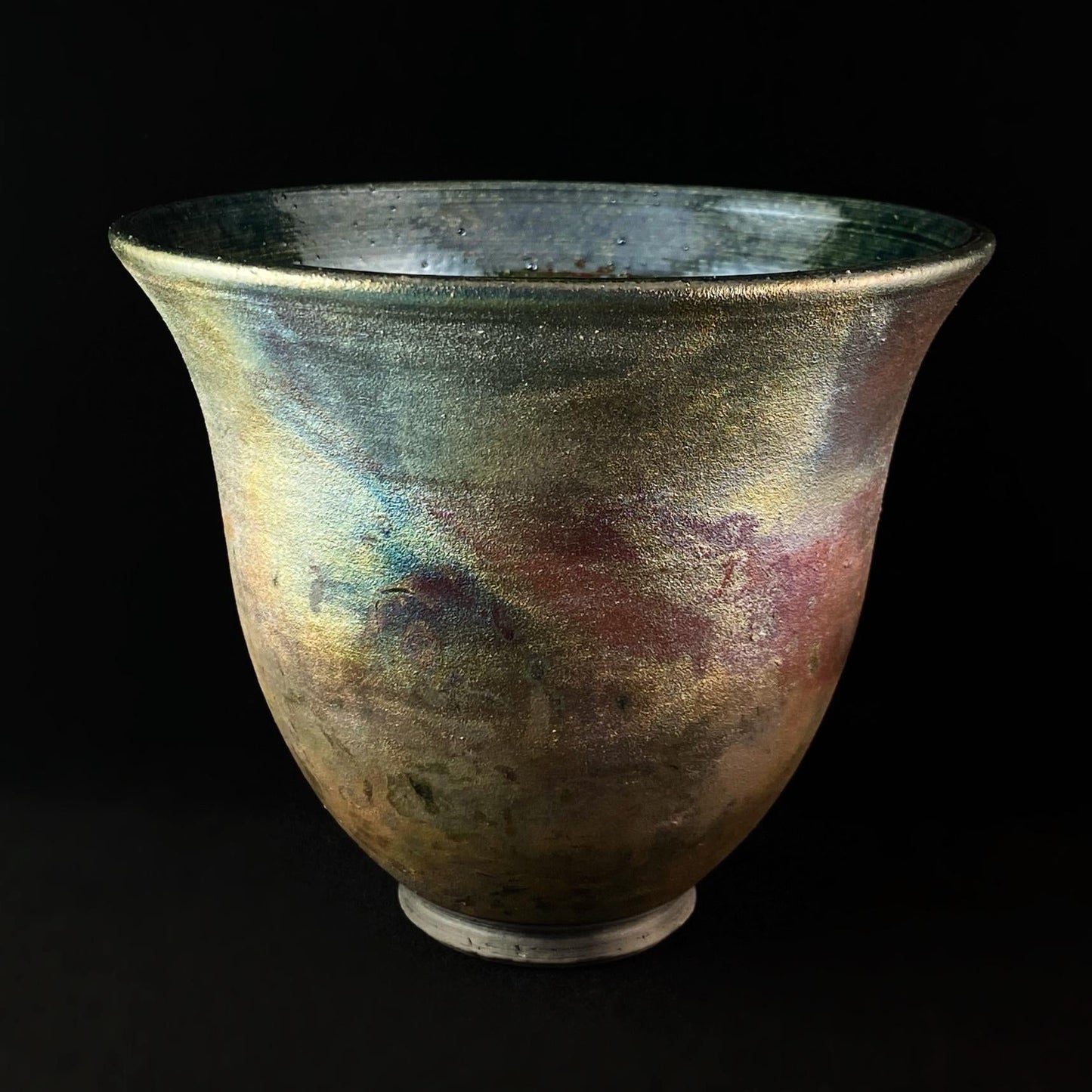 Handmade Fia Vase, Raku Art Pottery, Decorative Pottery