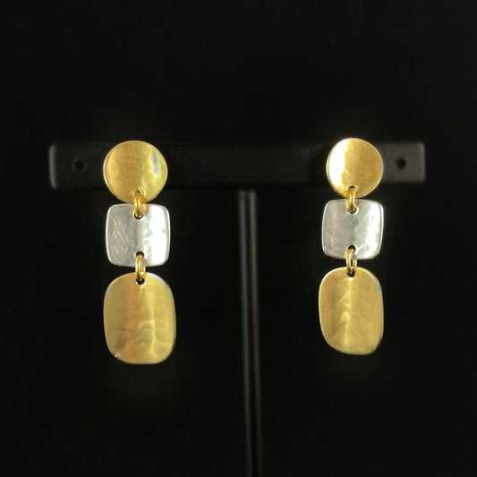 Handmade Geometric Dangle Earrings, Made in USA