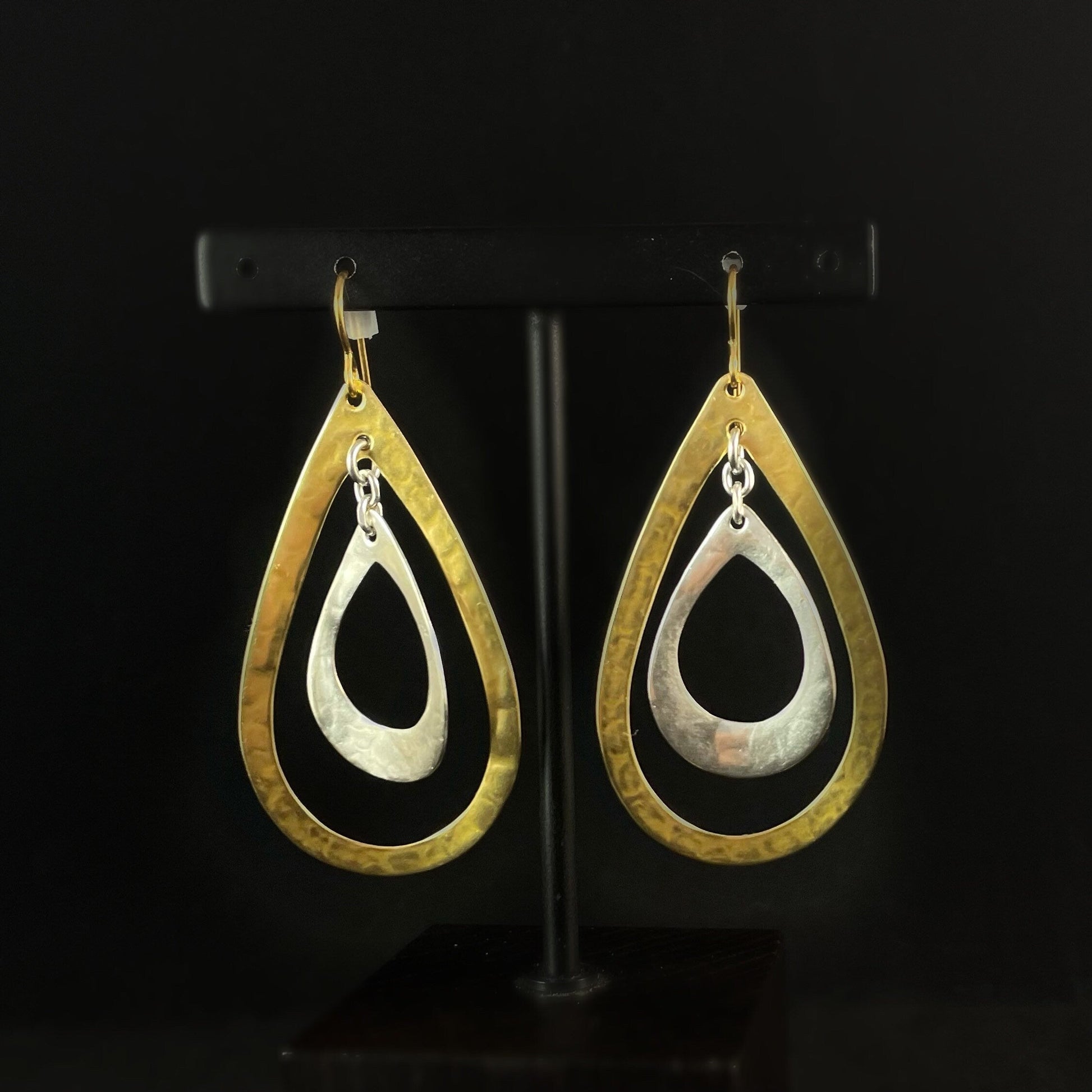 Handmade Geometric Dangle Earrings, Made in USA