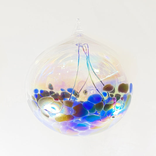 Handmade Glass Fairy Ball - Blue/Black