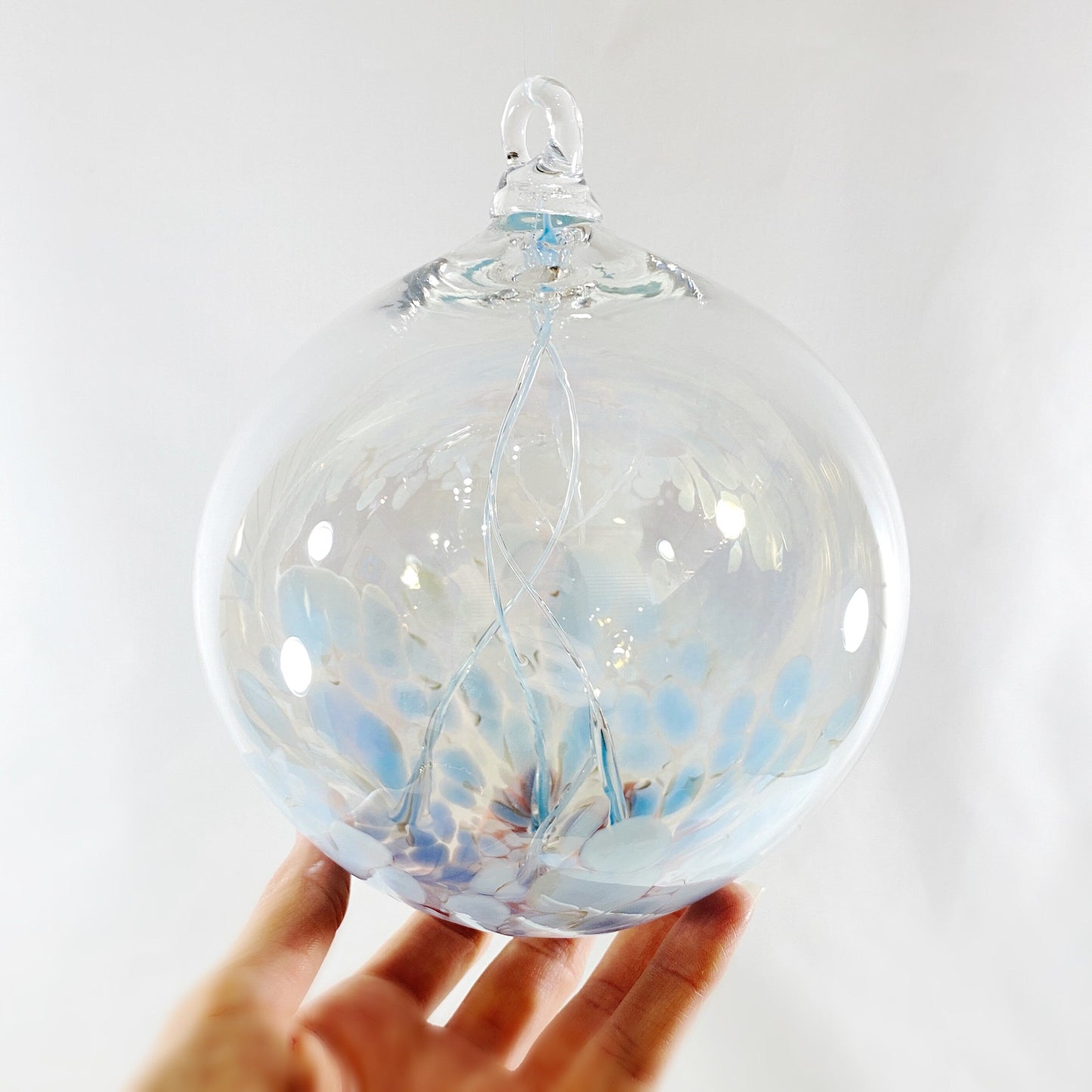 Handmade Glass Fairy Ball - Light Blue