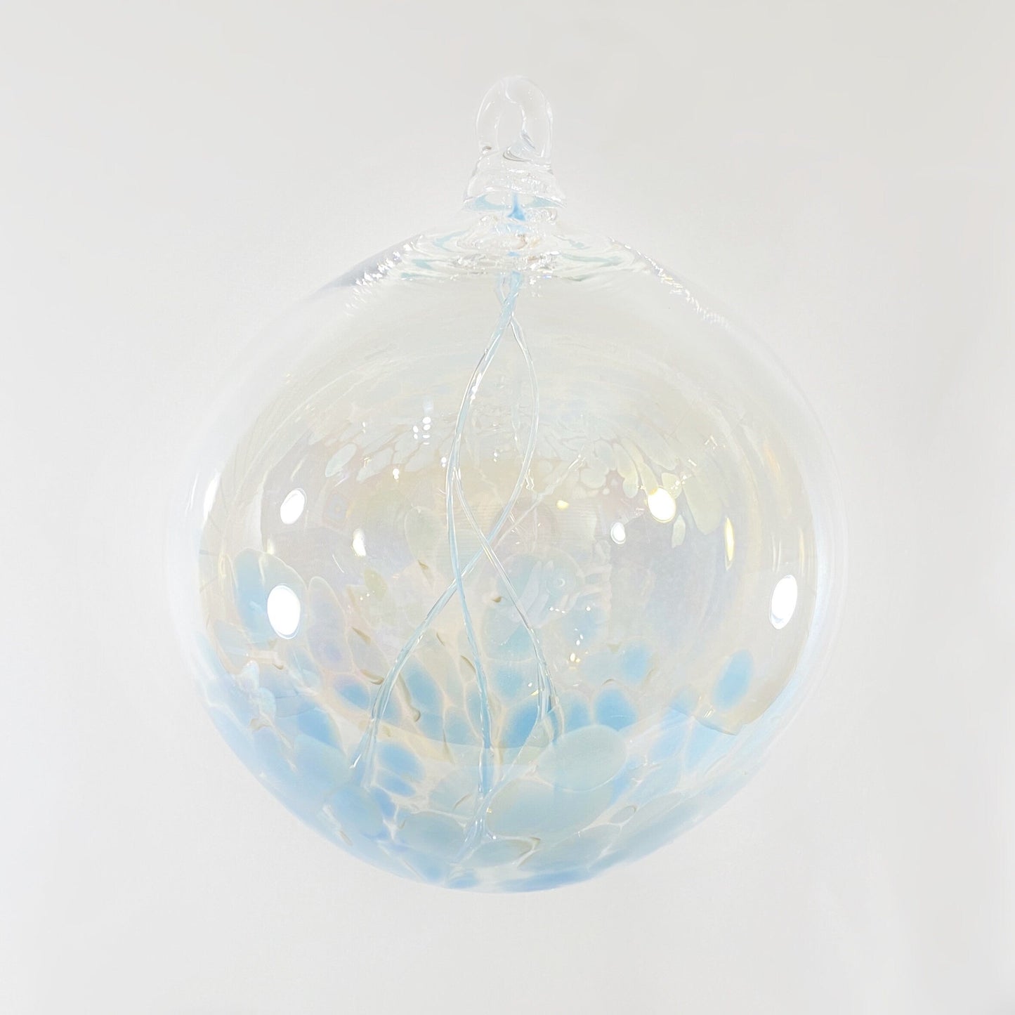 Handmade Glass Fairy Ball - Light Blue