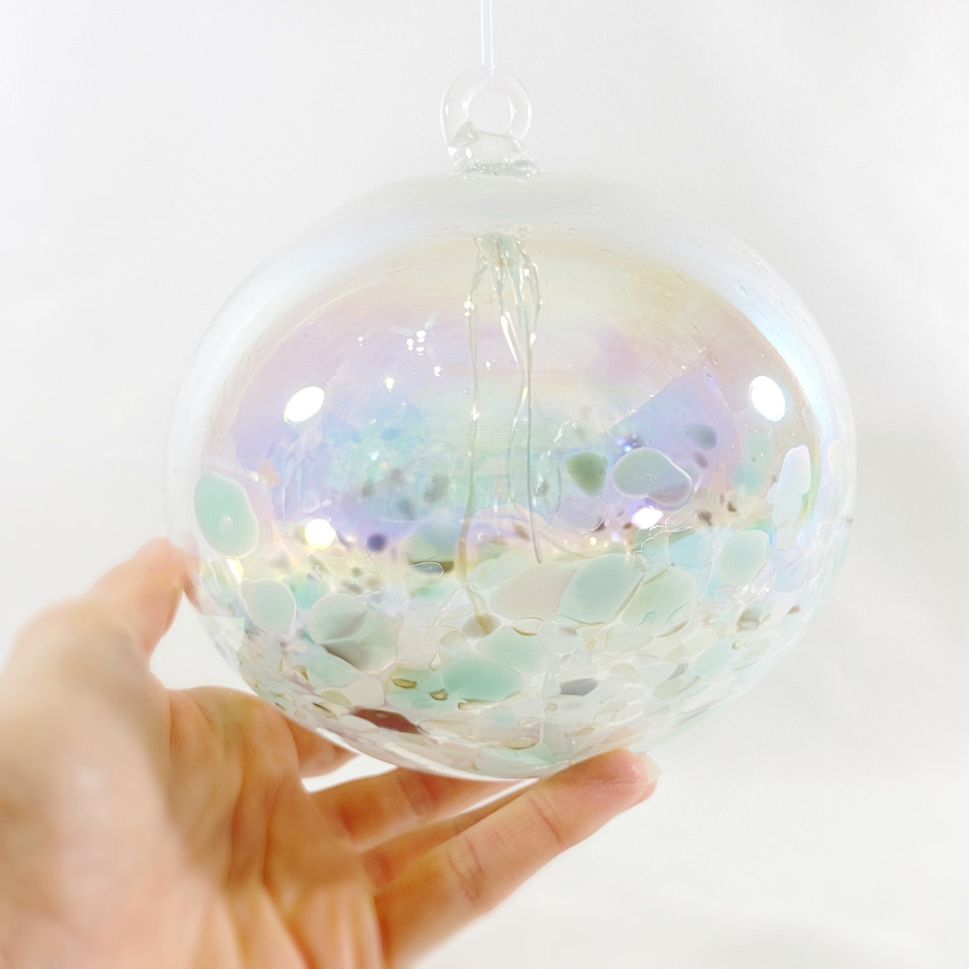 Handmade Glass Fairy Ball - Mint Green
