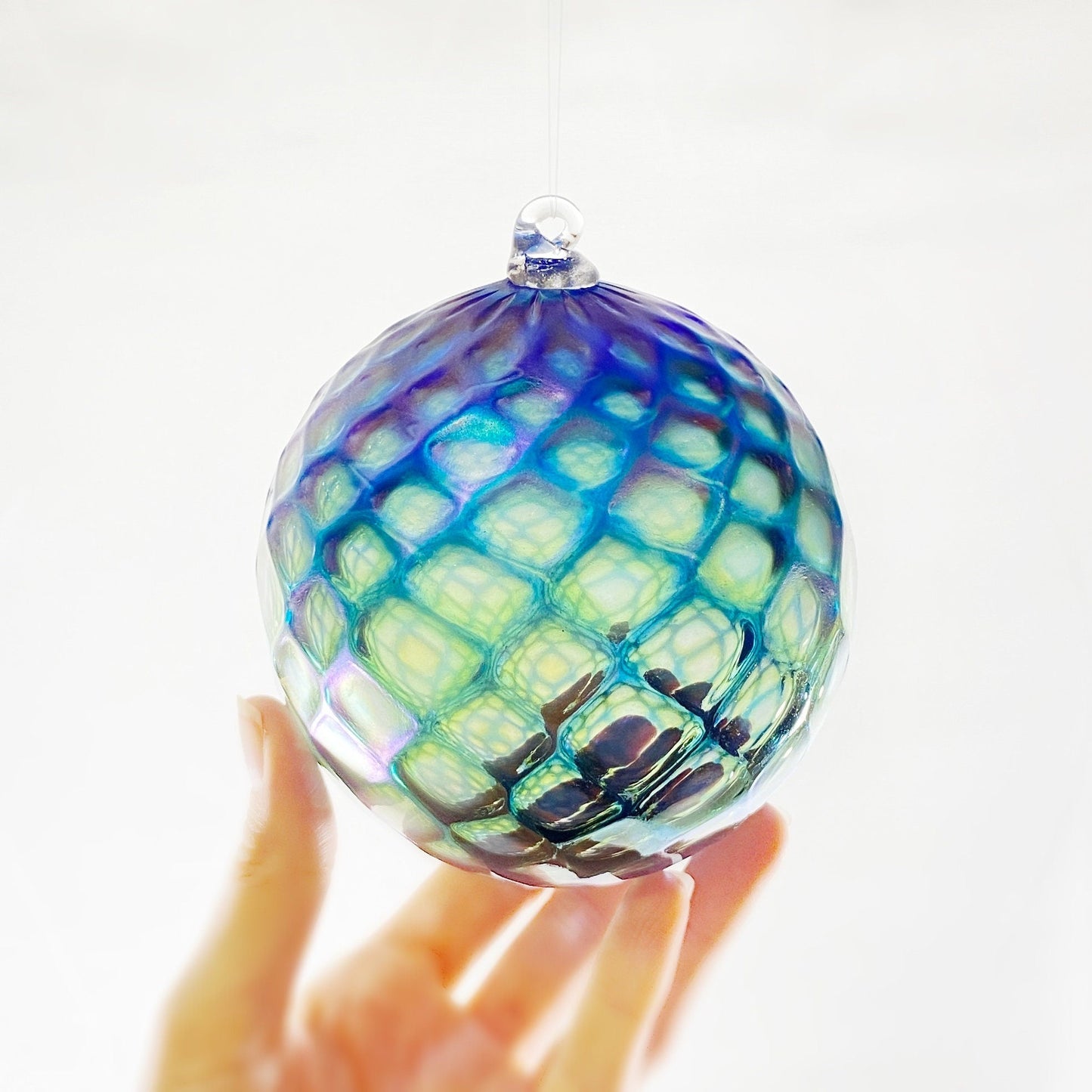 Handmade Glass Friendship Ball - Blue/Green