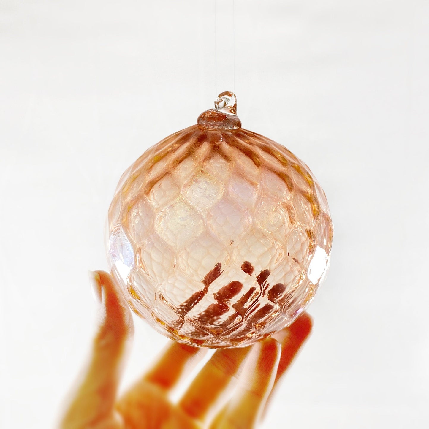 Handmade Glass Friendship Ball - Rose Pink