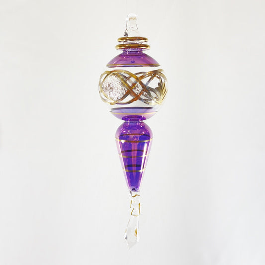 Handmade Glass Ornament - Purple