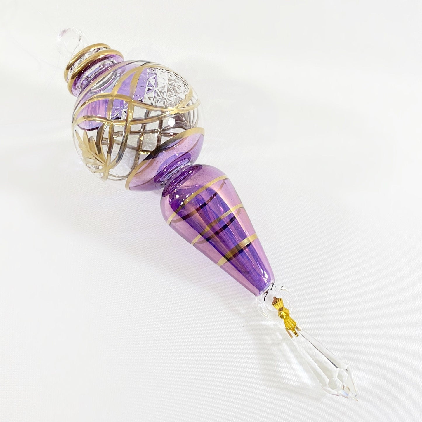 Handmade Glass Ornament - Purple