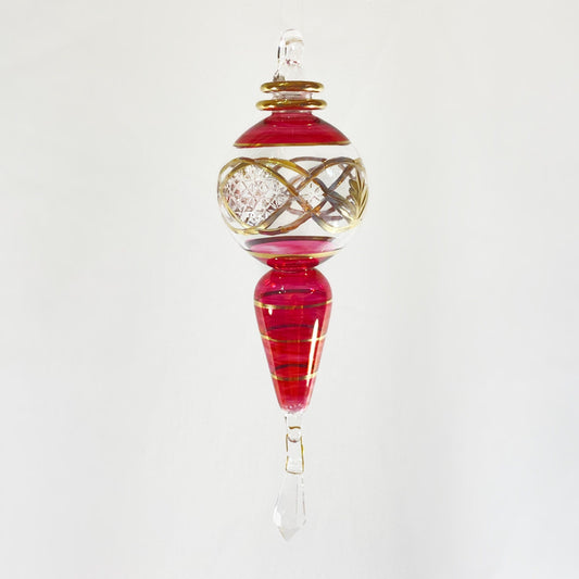 Handmade Glass Ornament - Red