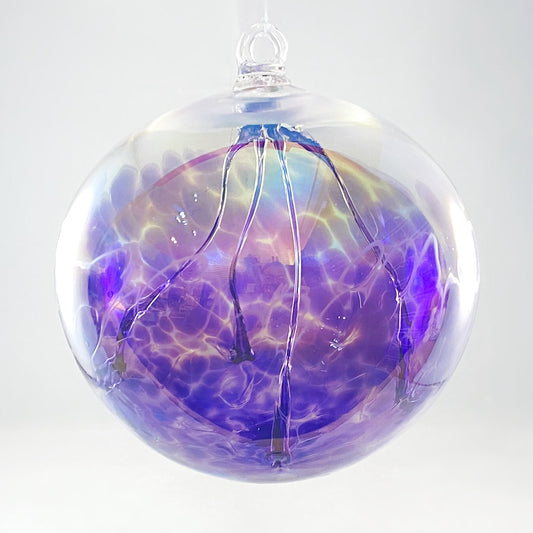 Handmade Glass Witches Ball #13 - Iridescent Purple