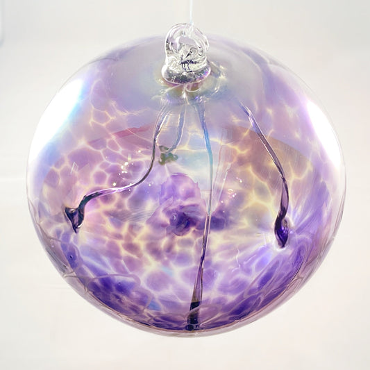 Handmade Glass Witches Ball #13 - Iridescent Purple