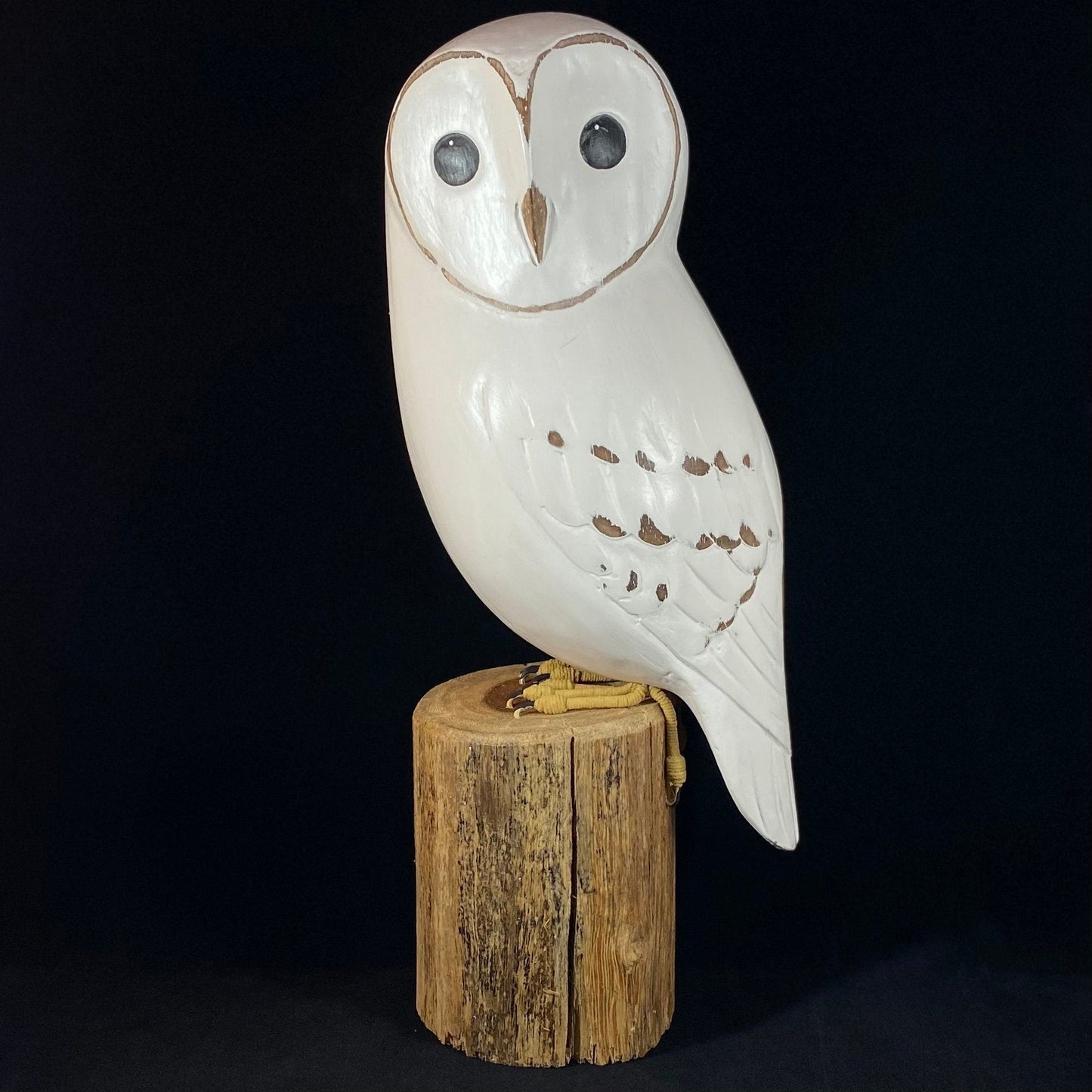 Handmade, Hand-painted Wooden Barn Owl