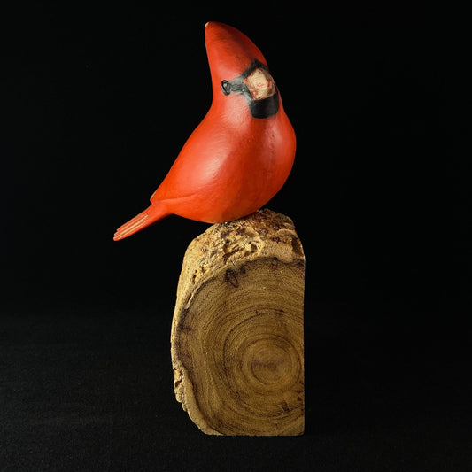 Handmade, Hand-painted Wooden Cardinal