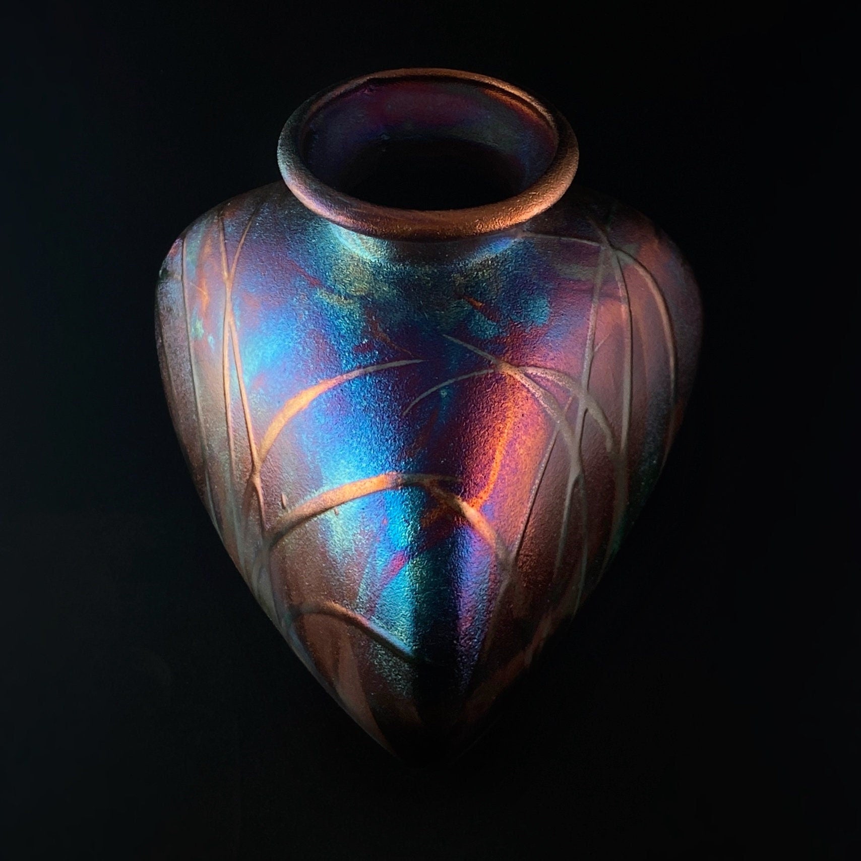 Handmade Large Contemporary Vase Raku Art Pottery Decorative Pottery ...