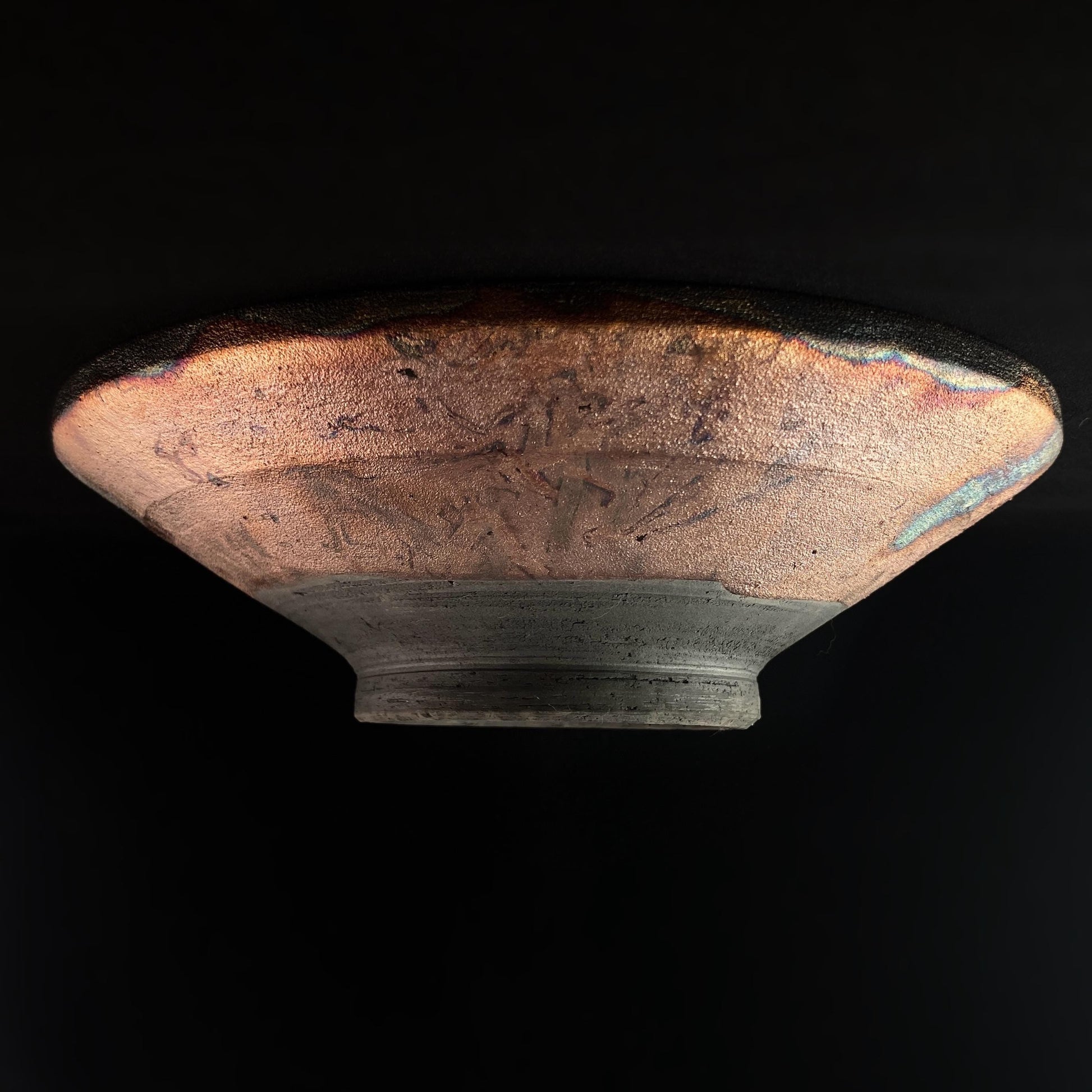Handmade Lizzy Bowl, Raku Art Pottery, Decorative Pottery