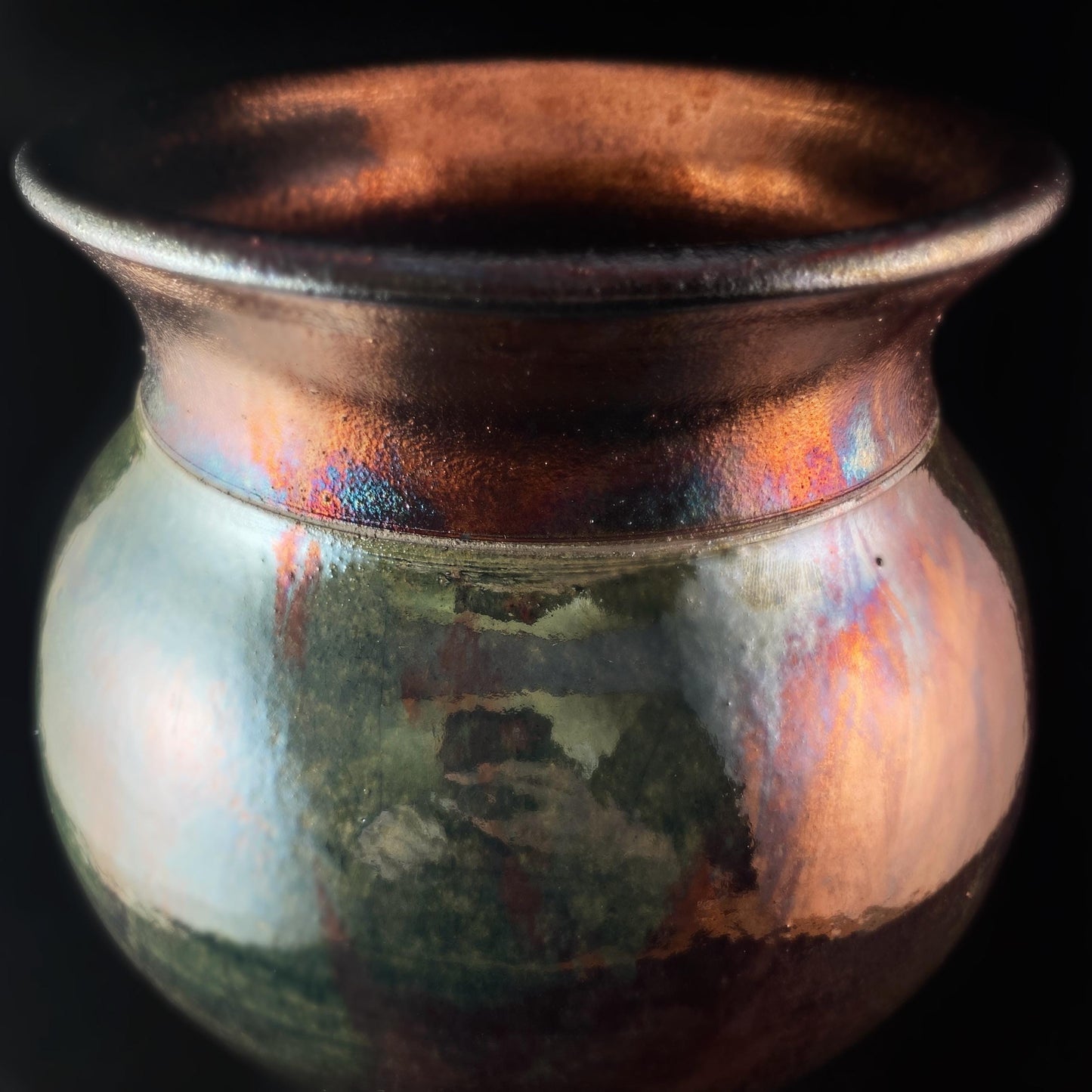 Handmade Maeve Vase, Raku Art Pottery, Decorative Pottery