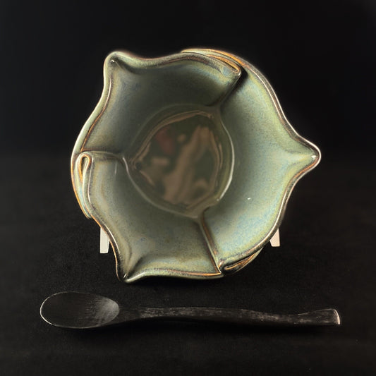 Handmade Multi-purpose Dish with Serving Spoon, Functional and Decorative Pottery