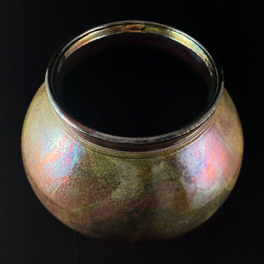 Handmade Nora Vase, Raku Art Pottery, Decorative Pottery