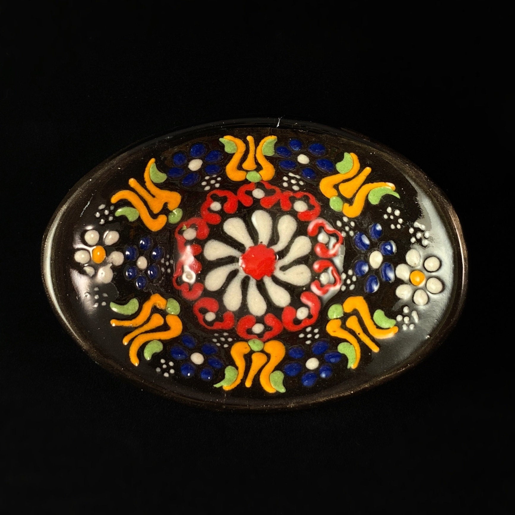 Handmade Oblong Sugar Bowl, Functional and Decorative Turkish Pottery, Cottagecore Style, Black