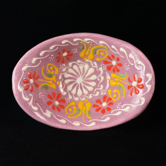 Handmade Oblong Sugar Bowl, Functional and Decorative Turkish Pottery, Cottagecore Style, Purple
