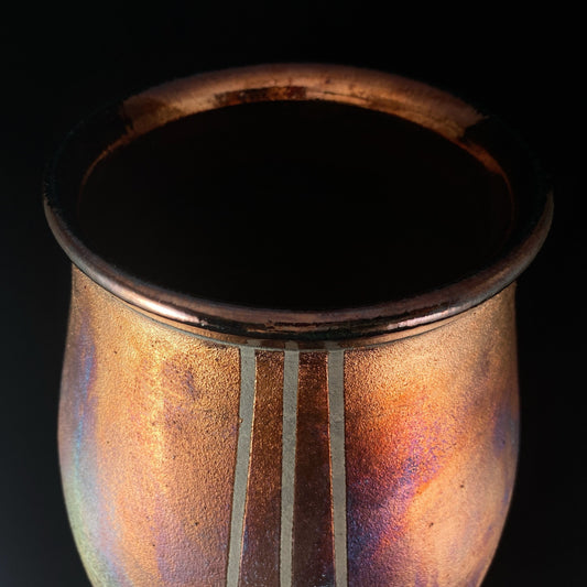 Handmade Olivia Vase, Raku Art Pottery, Decorative Pottery