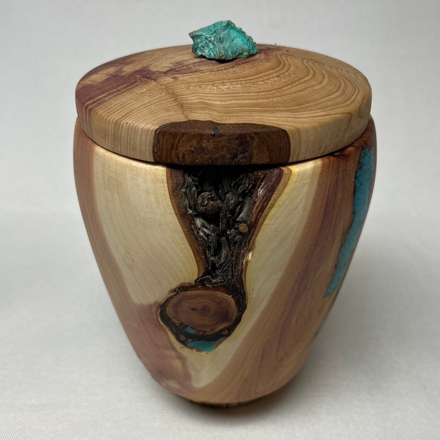 Handmade Rocky Mountain Juniper Wood Jar with Lid, Made in USA