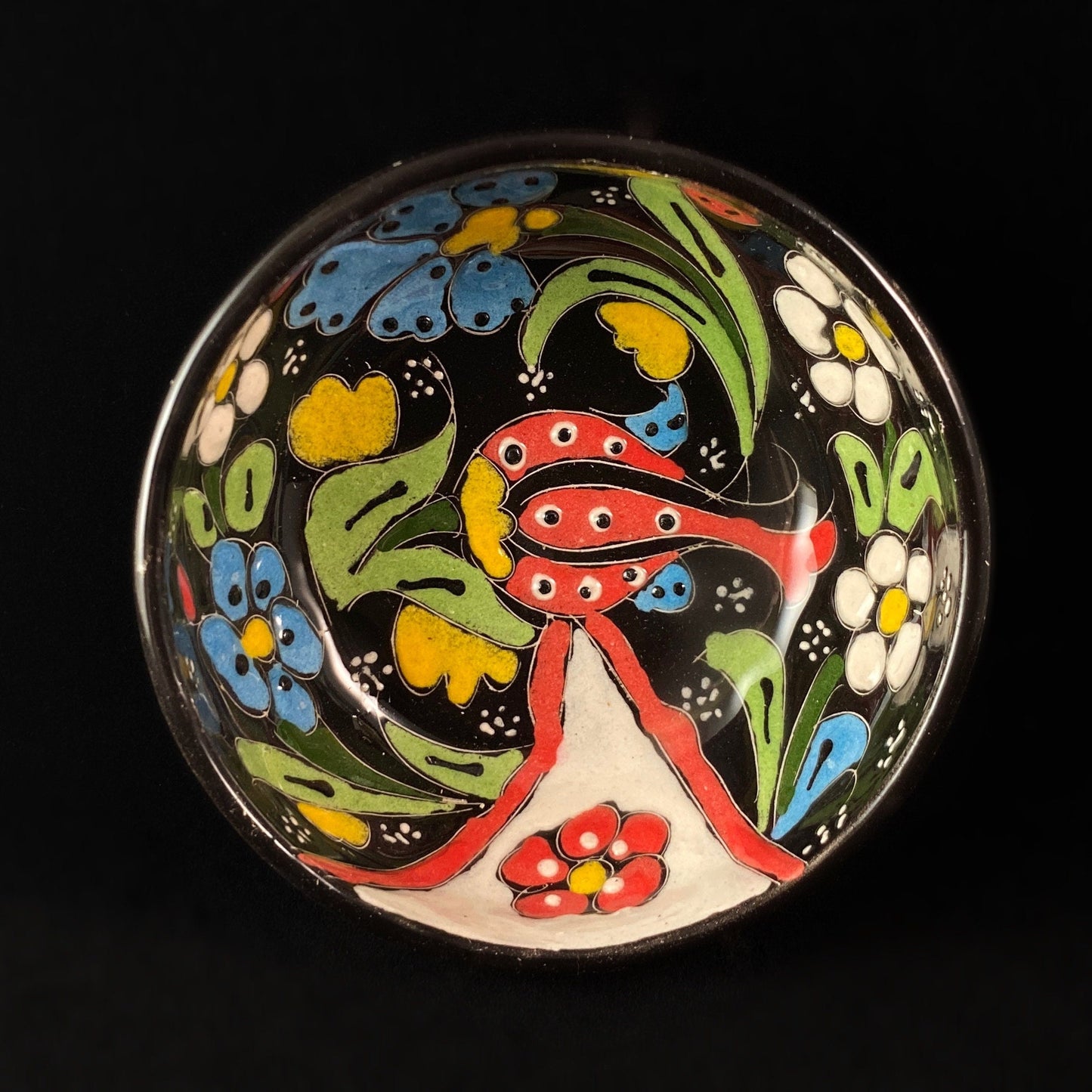 Handmade Small Bowl, Functional and Decorative Turkish Pottery, Cottagecore Style, Black