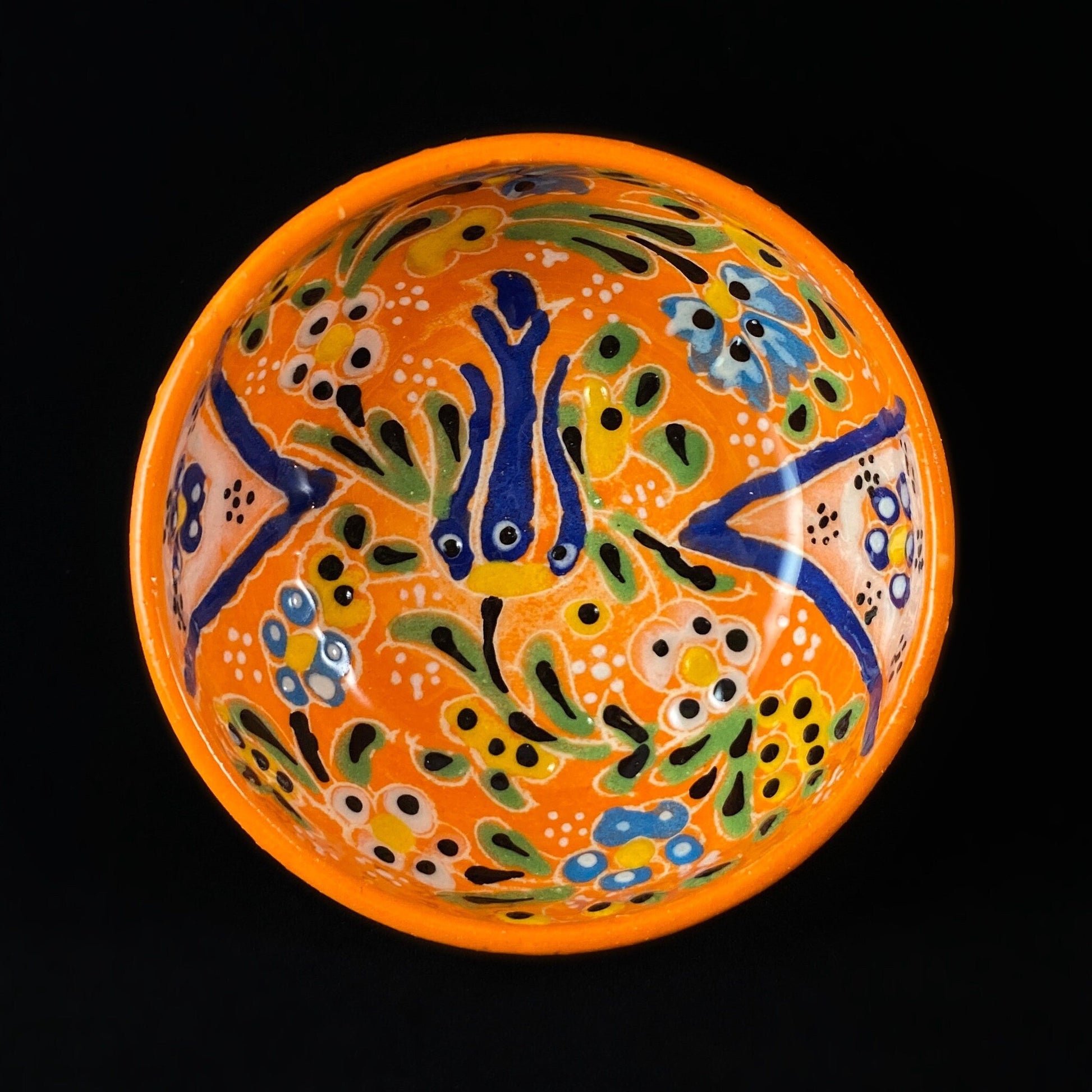 Handmade Small Bowl, Functional and Decorative Turkish Pottery, Cottagecore Style, Orange