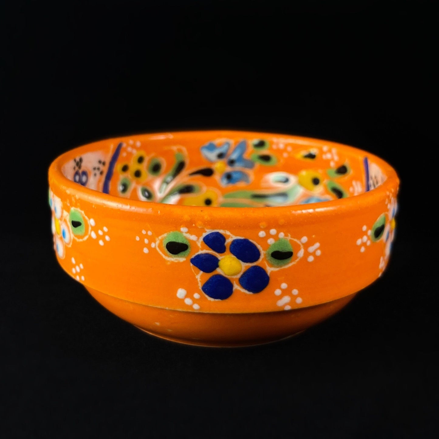 Handmade Small Bowl, Functional and Decorative Turkish Pottery, Cottagecore Style, Orange