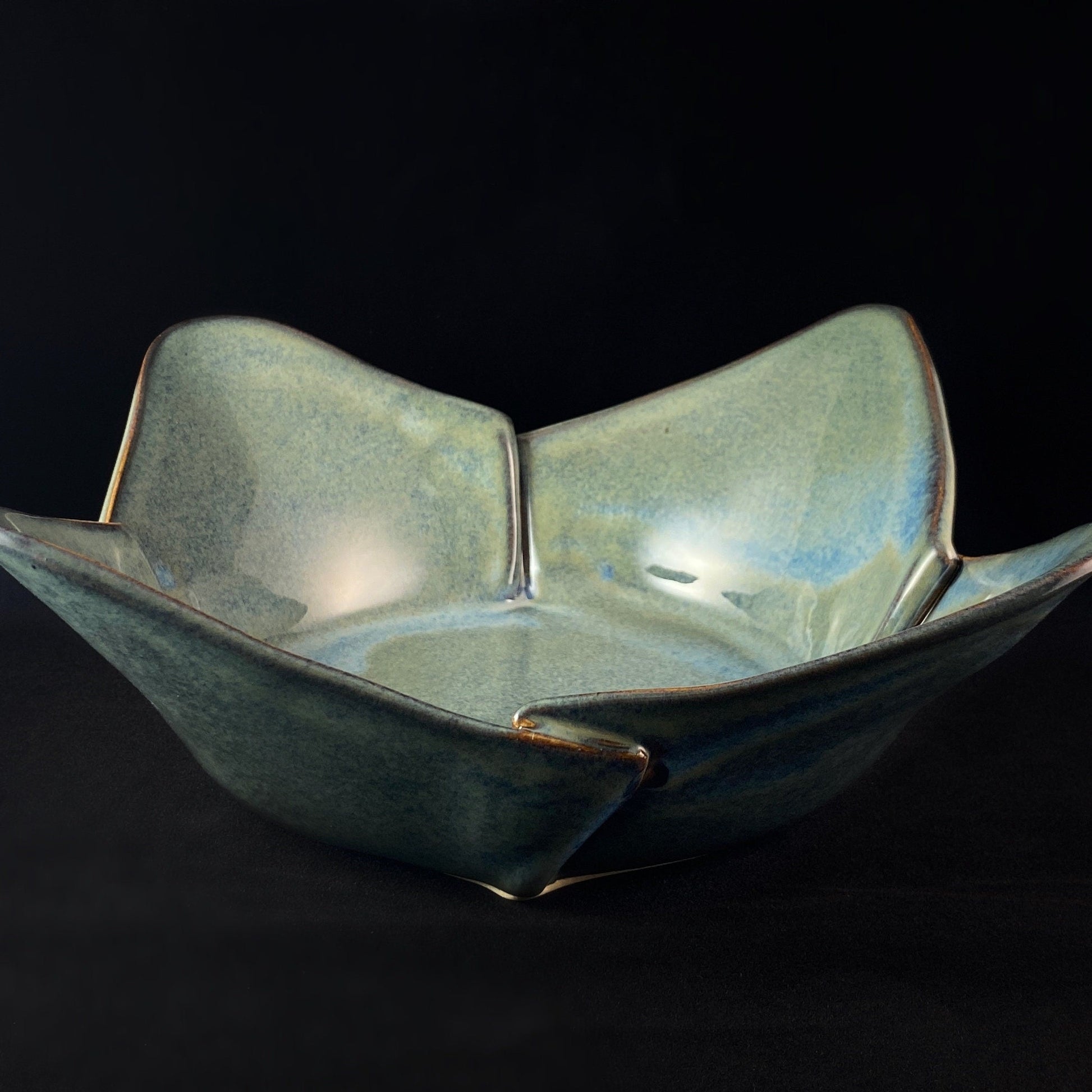 Handmade Square Bowl with Serving Spoons, Functional and Decorative Pottery