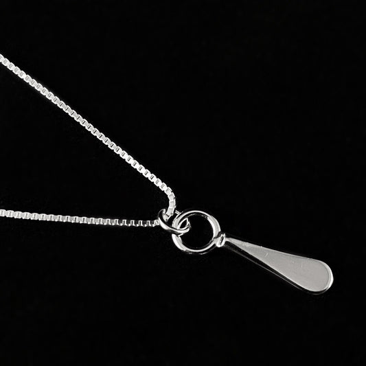 Handmade Sterling Silver Tiny Teardrop Pendant Necklace, Made in USA - Reflections