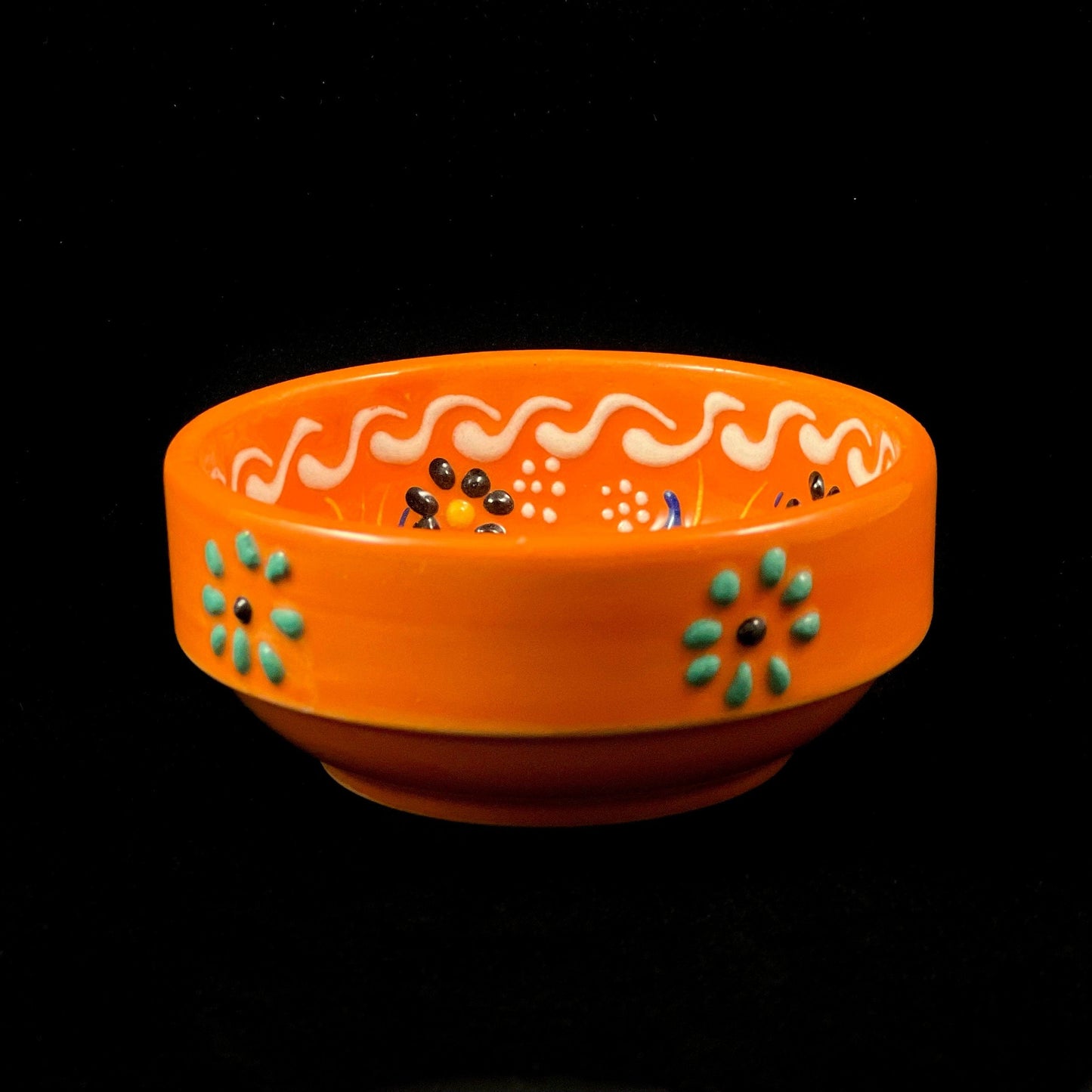 Handmade Sugar Bowl, Functional and Decorative Turkish Pottery, Cottagecore Style, Orange