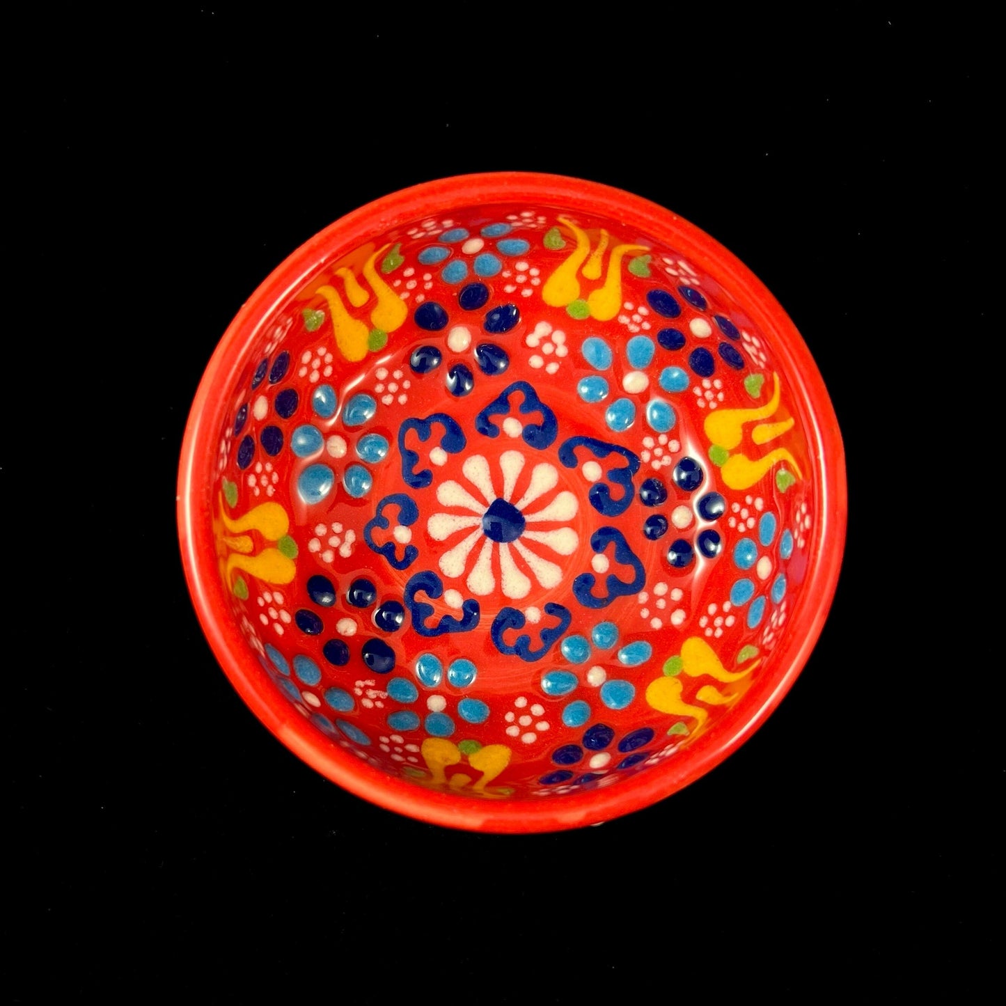 Handmade Sugar Bowl, Functional and Decorative Turkish Pottery, Cottagecore Style, Red