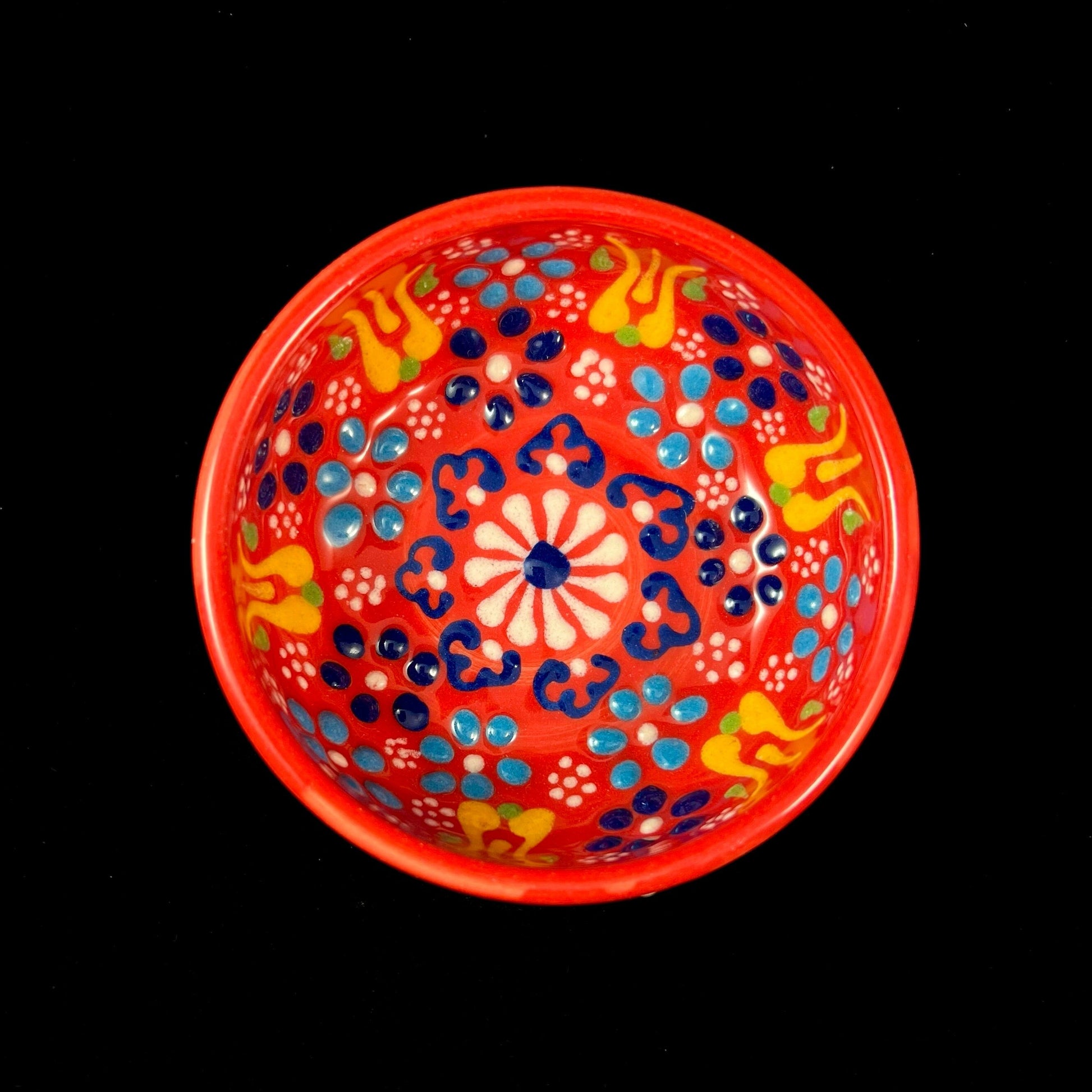 Handmade Sugar Bowl, Functional and Decorative Turkish Pottery, Cottagecore Style, Red
