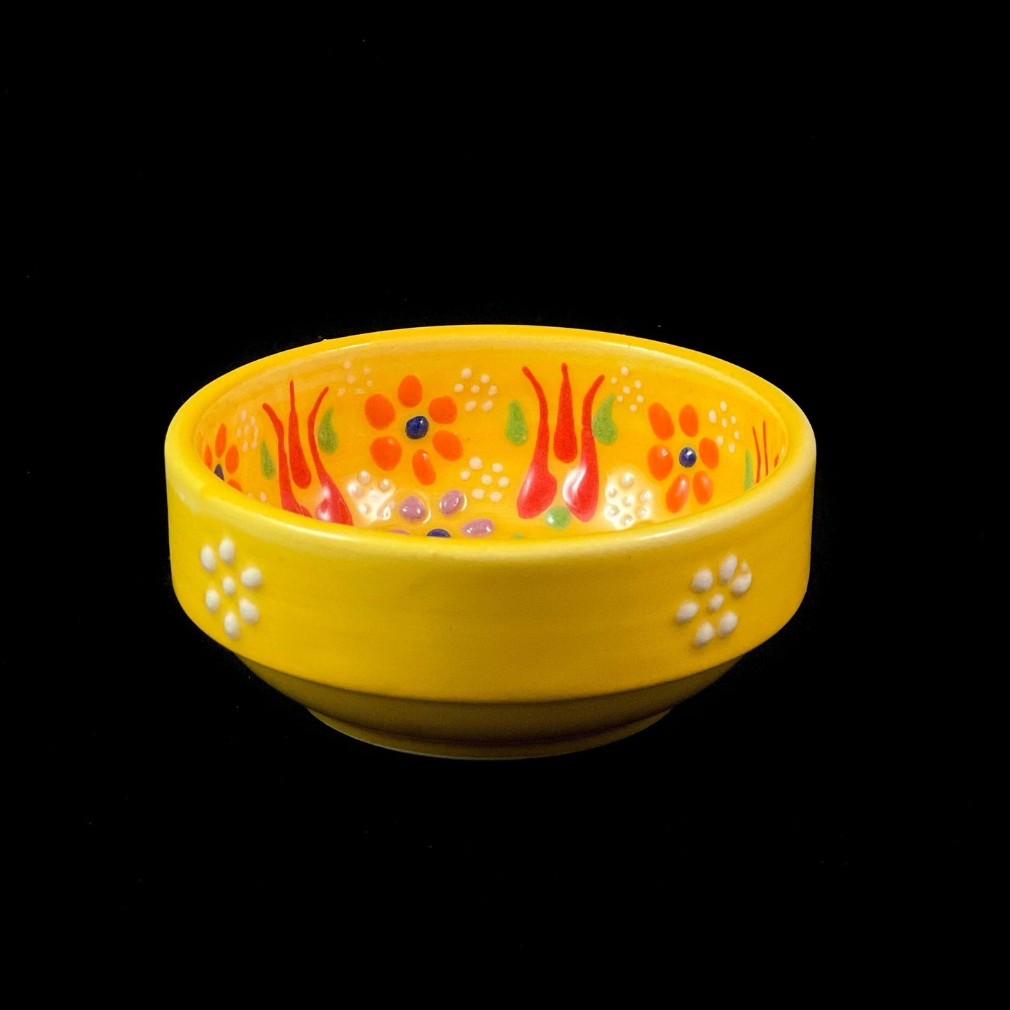 Handmade Sugar Bowl, Functional and Decorative Turkish Pottery, Cottagecore Style, Yellow