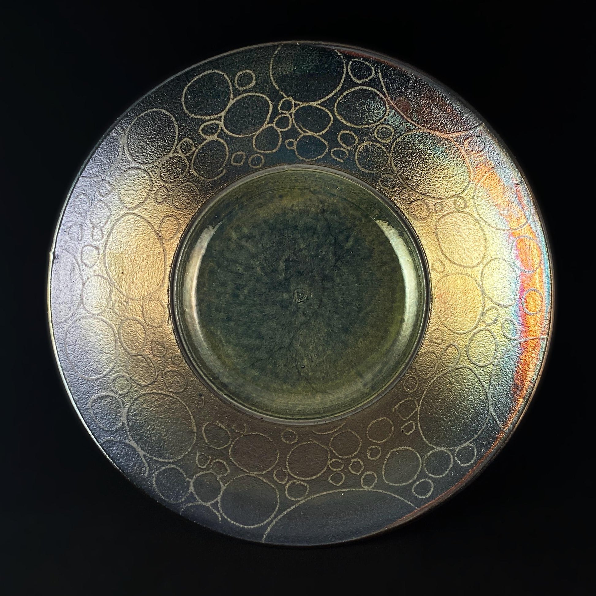 Handmade Victoria Bowl, Raku Art Pottery, Decorative Pottery