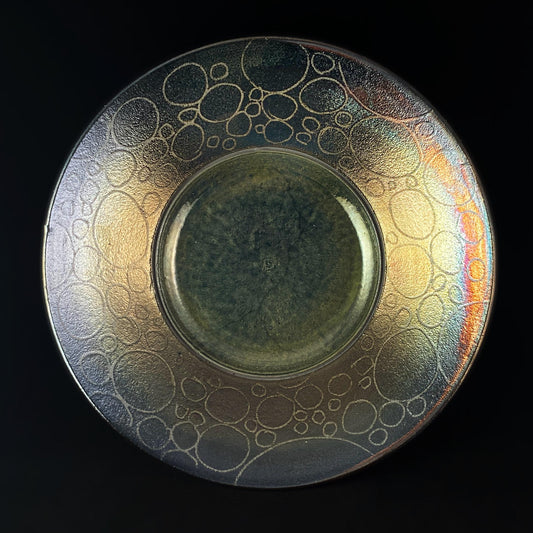 Handmade Victoria Bowl, Raku Art Pottery, Decorative Pottery