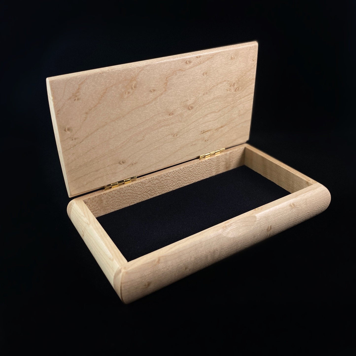 Handmade Wooden Box with Birdseye Maple, Made in USA