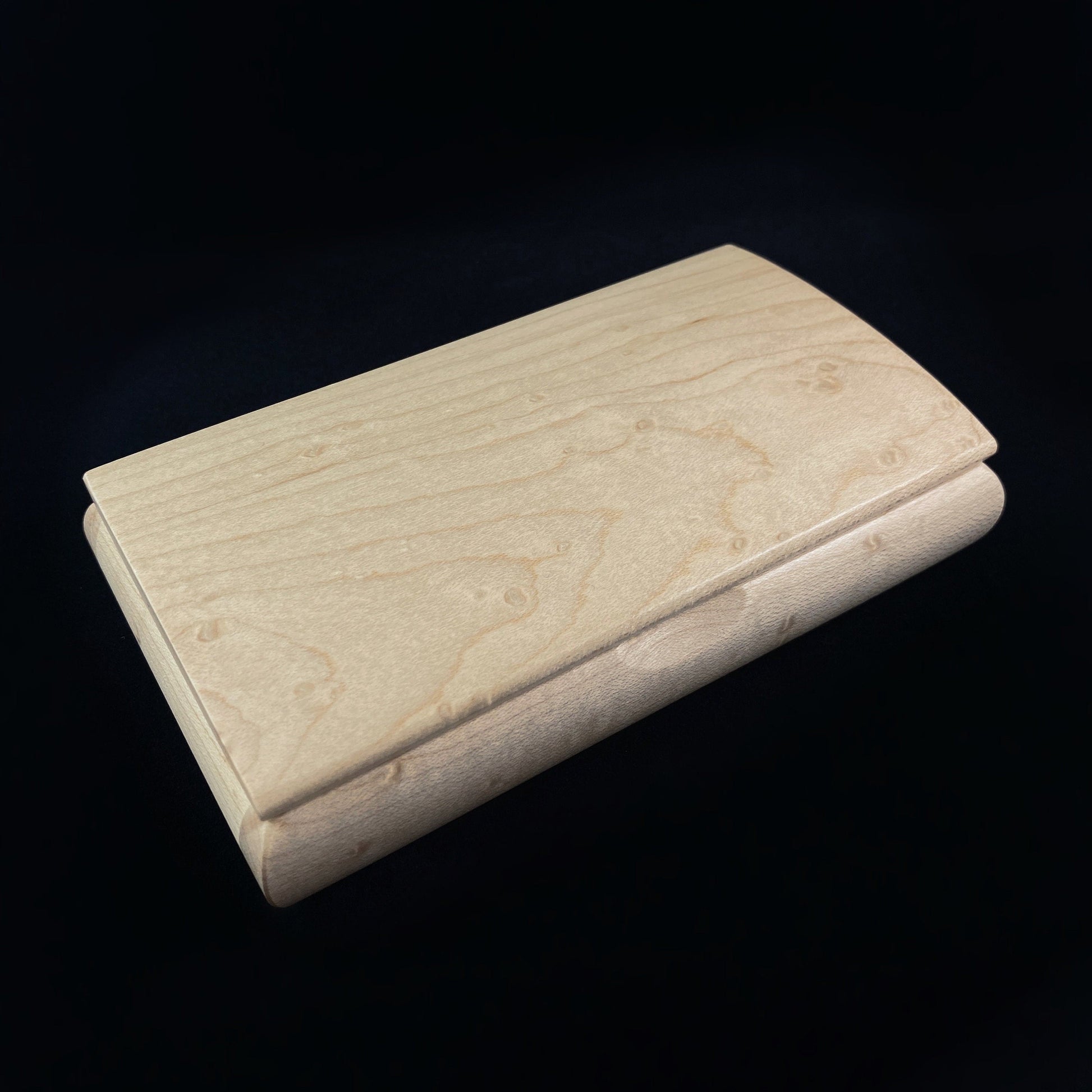 Handmade Wooden Box with Birdseye Maple, Made in USA