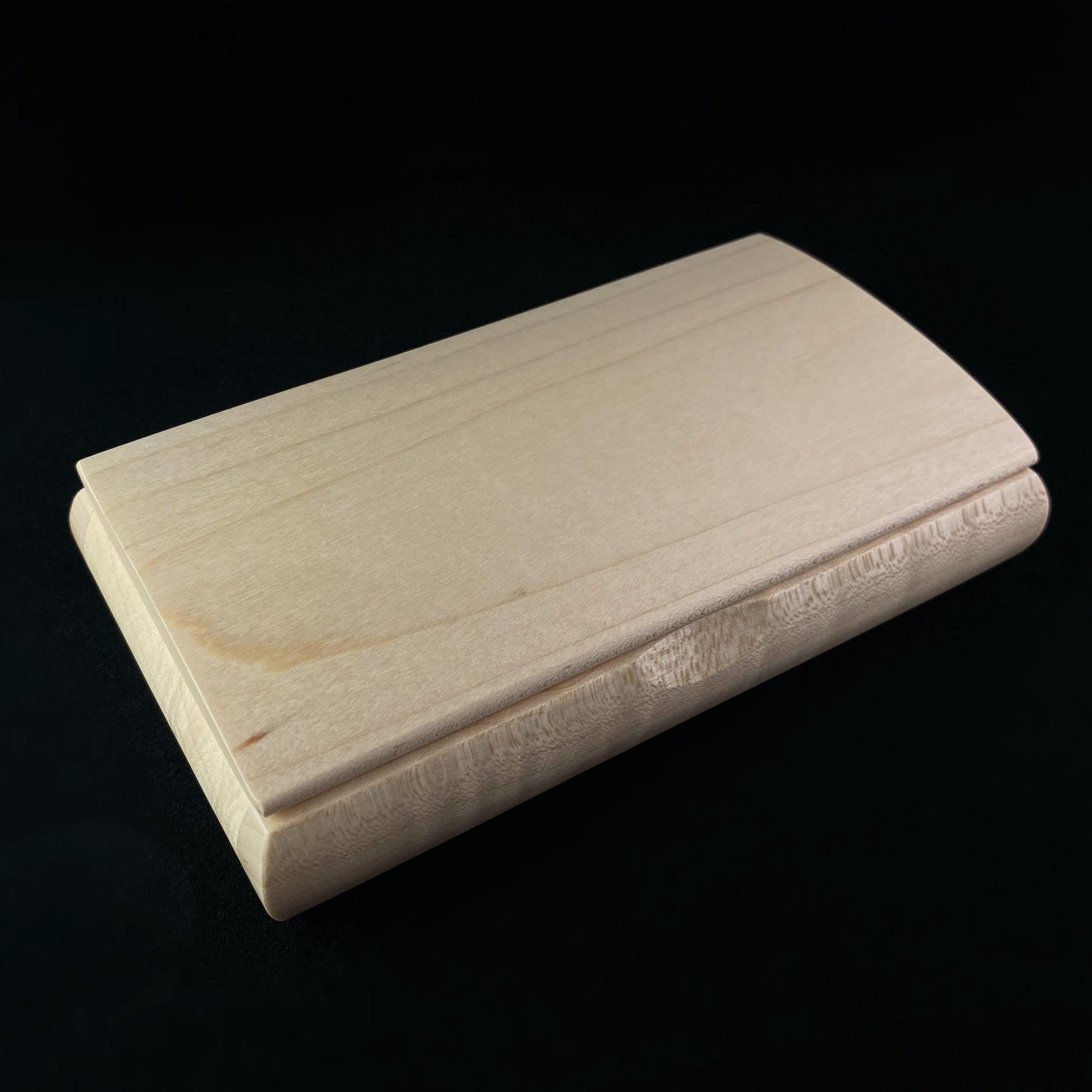 Handmade Wooden Box with Curly Maple, Made in USA