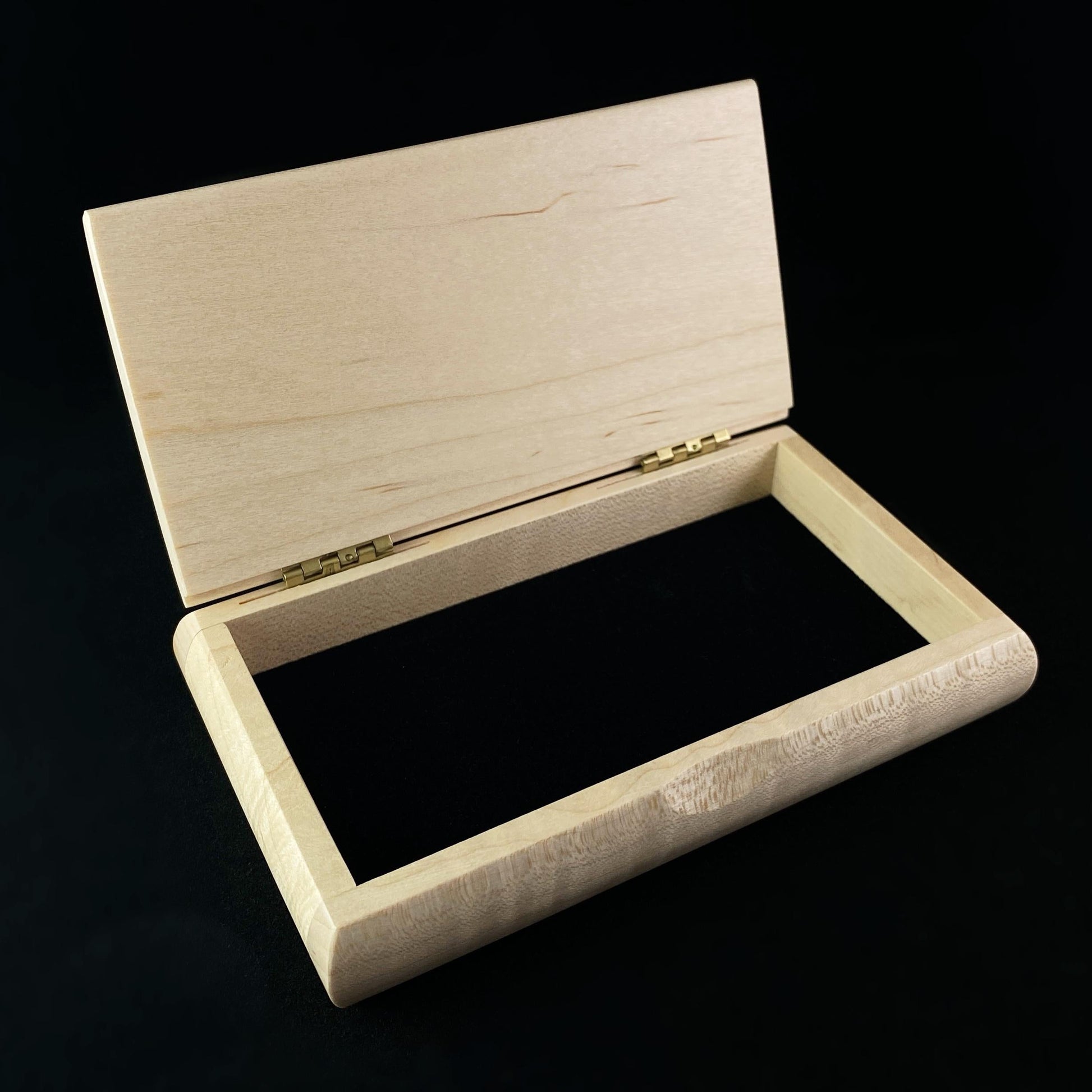 Handmade Wooden Box with Curly Maple, Made in USA