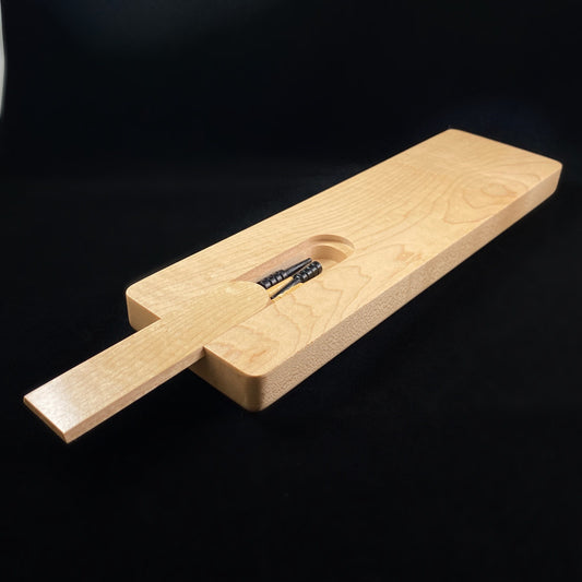 Handmade Wooden Cribbage Board with Pegs - Maple