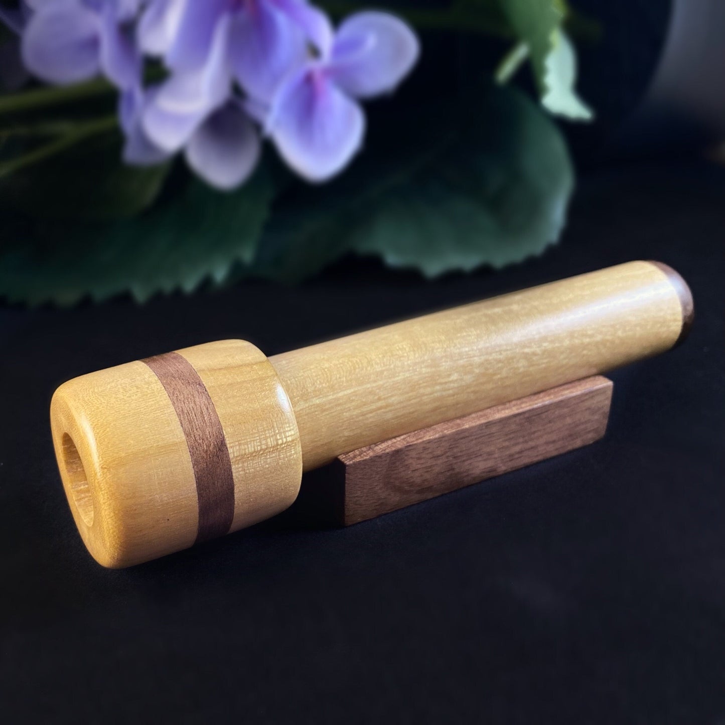 Handmade Wooden Small Rotating Head Kaleidoscope, Jalneem and Walnut