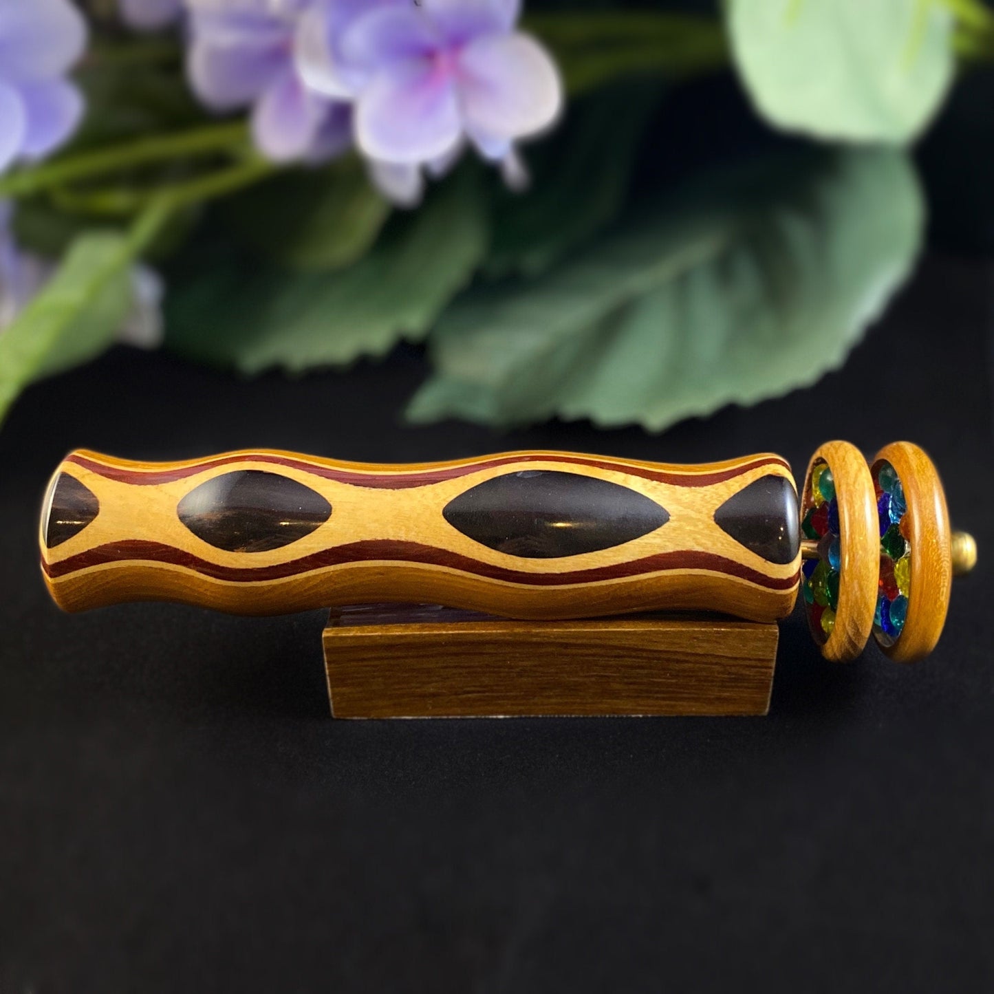 Handmade Wooden Wheel Kaleidoscope with Teak/Ebony